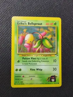 Pokemon TCG Erika's Bellsprout Gym Heroes 75/132 Regular Unlimited Common - Image 1