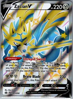 Zacian V SWSH292 - Pokemon TCG SWSH Black Star Promos - Full Art Promo (NM) - Image 1