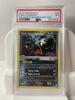 2004 Pokemon Ex Dark Gyarados Team Rocket Returns #36 PSA 7 - Image 1