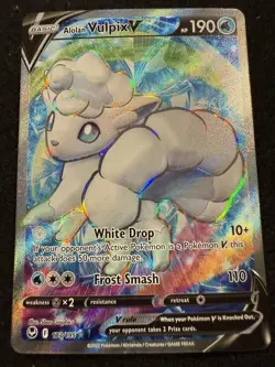 Pokemon Alolan Vulpix V Full Art 173/195 from Silver Tempest in NM condition ! - Image 1
