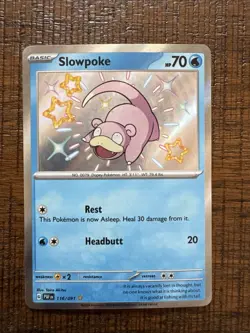 Pokemon Slowpoke 116/091 Baby Shiny Holo Rare Paldean Fates Near Mint - Image 1
