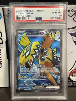 2023 POKEMON PAR EN-PARADOX RIFT ULTRA RARE #222 TAPU KOKO EX PSA 10 - Image 1