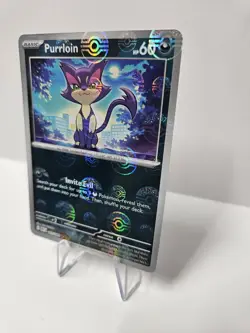 Purrloin Poke Ball #55 Holo Pokemon Sv11W: White Flare Card - Image 1