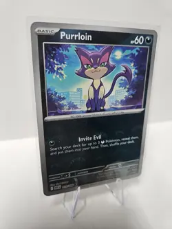 Purrloin Poke Ball #55 Holo Pokemon Sv11W: White Flare Card - Image 3