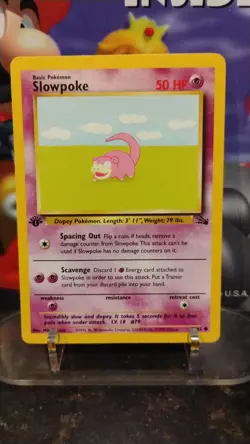 SLOWPOKE Fossil Series POKEMON Non-Holo 1st Edition 1999 Trading Card 55/62 - Image 1