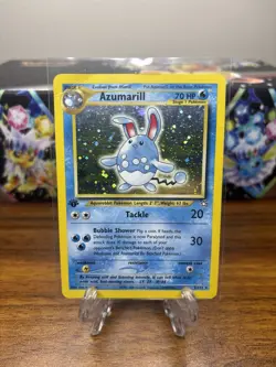 Pokemon TCG Azumarill Neo Genesis Holo Card 2/111 1st Edition Rare - Image 1