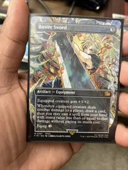 Magic the Gathering Buster Sword Borderless, Final Fantasy Regular Card #351 - Image 1