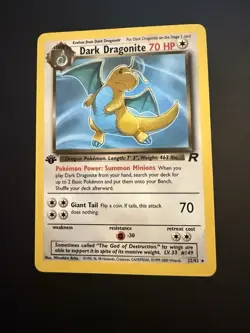 Pokemon Dark Dragonite TCG 1st Edition Card 22/82 Team Rocket MP - Image 2