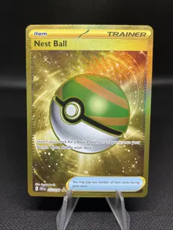 Pokemon TCG Nest Ball Scarlet & Violet Trainer Card Gold Rare, Base Set, 255/198 - Image 1