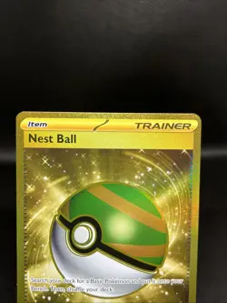 Pokemon TCG Nest Ball Scarlet & Violet Trainer Card Gold Rare, Base Set, 255/198 - Image 2