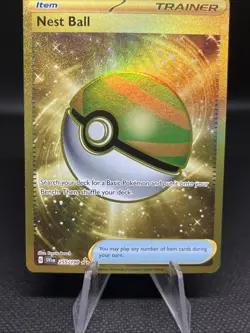 Pokemon TCG Nest Ball Scarlet & Violet Trainer Card Gold Rare, Base Set, 255/198 - Image 3