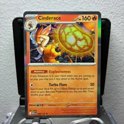 Cinderace - 028/132 - Pokemon Mega Evolution 2025 - Holo Rare Card NM - Image 1
