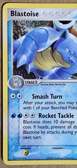 Blastoise POP Series 3 HOLO Pokemon Card 2006 Rare 1/17 - Image 3