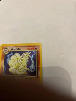 Ninetales Base Set Unlimited Holo Rare Card 012/102 MP/HP Condition - Image 3