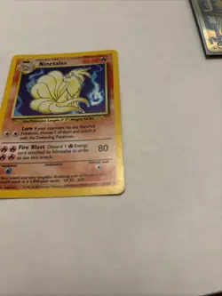 Ninetales Base Set Unlimited Holo Rare Card 012/102 MP/HP Condition - Image 4