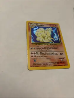 Ninetales Base Set Unlimited Holo Rare Card 012/102 MP/HP Condition - Image 5