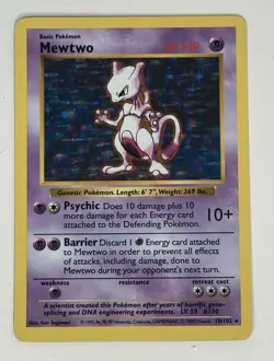 Mewtwo 010/102 Base Set (Shadowless) Holo Pokemon Card | Rare - Image 5