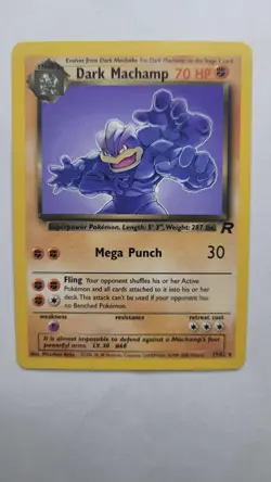 Dark Machamp 27/82 Stage 2 Base Set Series Team Rocket 2000 Pokemon Card WOTC NM - Image 1