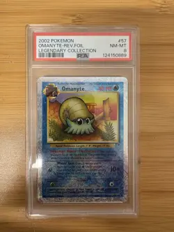 Omanyte Legendary Collection Reverse Holo Card 57/110 PSA 8 - Image 1