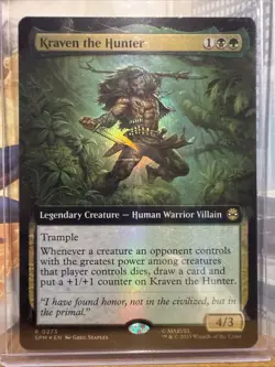 Kraven the Hunter #273 Extended Art Foil | MTG Marvel Spider-Man Villain - Image 1