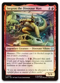Stegron the Dinosaur Man #95 (Foil) (NM) Spider-Man SPM Magic MTG - Image 1