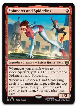 Spinneret and Spiderling #94 (NM) Spider-Man SPM Magic MTG - Image 1