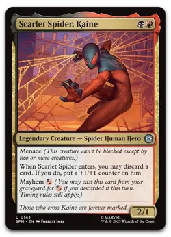 Scarlet Spider, Kaine #143 (NM) Spider-Man SPM Magic MTG - Image 1