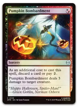 Pumpkin Bombardment #139 (Foil) (NM) Spider-Man SPM Magic MTG - Image 1