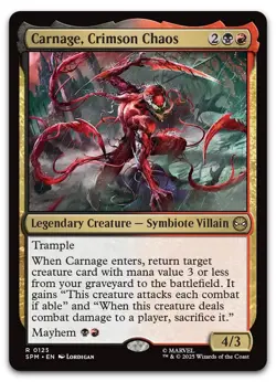 Carnage, Crimson Chaos #125 (NM) Spider-Man SPM Magic MTG - Image 1
