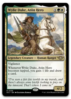 Wylie Duke, Atiin Hero #239 (NM) Thunder Junction OTJ Magic MTG - Image 1