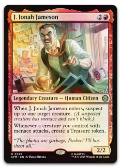 J. Jonah Jameson #81 (Foil) (NM) Spider-Man SPM Magic MTG - Image 1