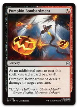 Pumpkin Bombardment #139 (NM) Spider-Man SPM Magic MTG - Image 1