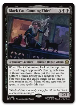 Black Cat, Cunning Thief #52 (NM) Spider-Man SPM Magic MTG - Image 1