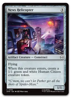 News Helicopter #169 (NM) Spider-Man SPM Magic MTG - Image 1