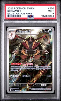 2023 POKEMON SVI EN-SCARLET & VIOLET ILLUSTRATION RARE #220 KINGAMBIT PSA 9 - Image 1