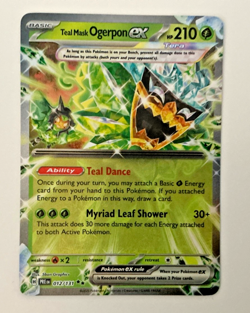 Pokemon Teal Mask Ogerpon ex 012/131 Sv: Prismatic Evolutions Holo NM - Image 1