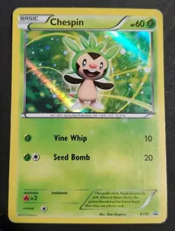 Chespin XY01 Black Star Promo Holo Rare Pokemon TCG 2013 HP - Image 1