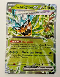 Pokemon Teal Mask Ogerpon ex 025/167 Sv06: Twilight Masquerade Holo NM - Image 1