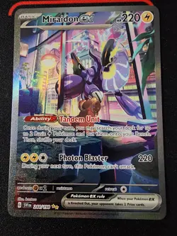 Pokemon Scarlet & Violet Base Miraidon Ex Special Illustration Rare #244 - Image 1