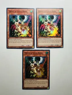 3x Droll & Lock Bird RA02 Super Rare - Yugioh Tcg Playset - Image 1