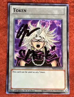 Yugioh Yami Marik Token TKN4-EN018 Jonathan Todd Ross Autograph Super Rare - Image 1