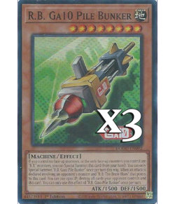 3X R.B. GA10 Pile Bunker DOOD-EN092 SR Doom of Dimensions NM 1st Ed Yugioh - Image 1