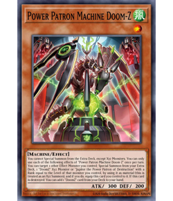 3X Power Patron Machine Doom-Z DOOD-EN011 SR Doom of Dimensions NM 1st Ed Yugioh - Image 1