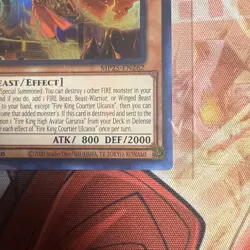 Yugioh Fire King Courtier Ulcanix MP25-EN262 Ultra Rare 1st Edition NM - Image 5