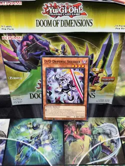 3X D/D Defense Soldier DOOD-EN002 C Doom of Dimensions NM 1st Ed Yugioh - Image 1