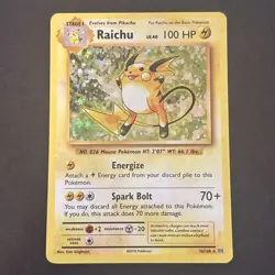 Raichu LV.40 36/108 XY: Evolutions Holo Rare Pokemon Card - Image 1