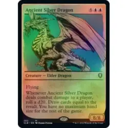 Foil Ancient Silver Dragon (showcase) Commander Legends: Battle For Baldur's Gat - Image 1