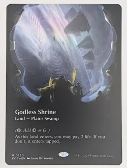 (Foil) Godless Shrine (Borderless) (0280) Edge of Eternities NM - Image 1
