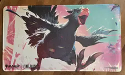 Final Fantasy Premium Holo Stitched edge Chocobo Black PLAYMAT ULTRA PRO MTG - Image 1