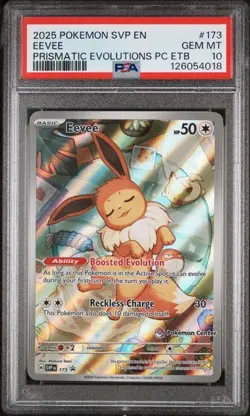 PSA 10 EEVEE PRISMATIC EVOLUTIONS POKEMON CENTER ELITE TRAINER BOX #173 (4018) - Image 1